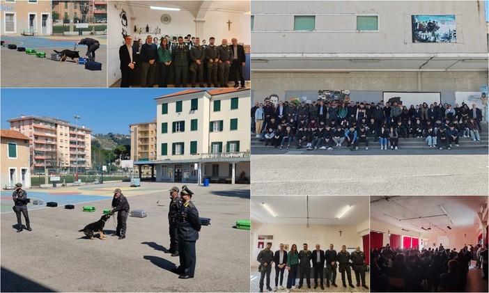 Vallecrosia, conferenza ed esibizione dell'unità cinofila: lezione con la Guardia di Finanza per gli studenti del Cnos Fap (Foto e video) Vallecrosia, conferenza ed esibizione dell'unità cinofila: lezione con la Guardia di Finanza per gli studenti del Cnos Fap (Foto e video)