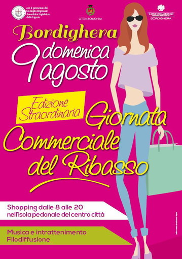 Bordighera, domenica prossima, edizione straordinaria della 'Giornata commerciale del ribasso'