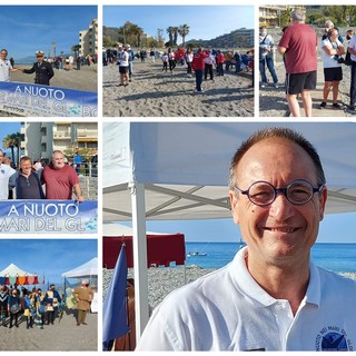 E' partito il giro d'Italia a nuoto di Salvatore Cimmino per accendere la luce sui diritti dei disabili (foto e video)