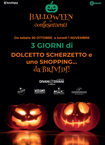 Halloween di Confesercenti: da sabato 30 ottobre a lunedì 1° novembre il grande evento di promozione delle attività commerciali della provincia di Imperia