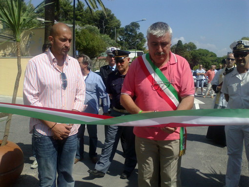 Diano Marina: il sindaco Chiappori ha inaugurato stamane il parcheggio all'Incompiuta
