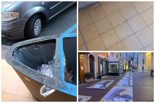 Imperia, mozzicone in un cestino e incendio sventato. I commercianti di via Bonfante "Mancano i posacenere"