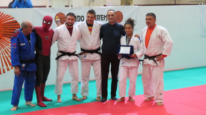 Il Presidente del Consiglio comunale Alessandro Il Grande alla festa di fine anno del CSD Judo Sanremo