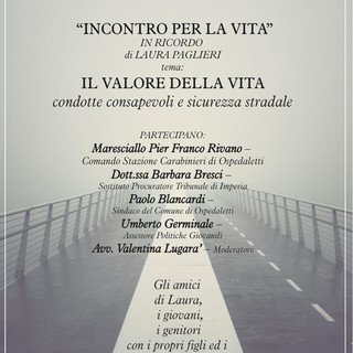 Ospedaletti: "incontro per la vita" in ricordo di Laura Paglieri, sul valore della vita