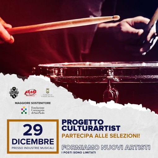 Vallecrosia: al via selezioni per Culturartist, il Bando ‘Linee guida per la formazione e l’avviamento alla professione culturale’