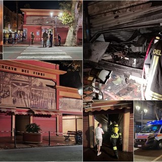 Ventimiglia, alta colonna di fumo nero: incendio all'interno del mercato coperto (Foto e video) Ventimiglia, alta colonna di fumo nero: incendio all'interno del mercato coperto (Foto e video)