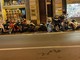 Sanremo, con l'auto fa 'filotto' di scooter in via Roma Sanremo, con l'auto fa 'filotto' di scooter in via Roma