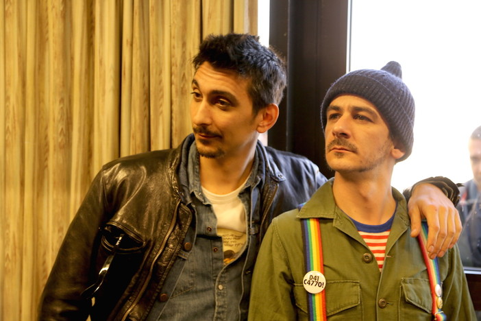 #Biggio e Mandelli: incursione in Sala Stampa, a sorpresa spunta una spilla "D41 Ca77o"