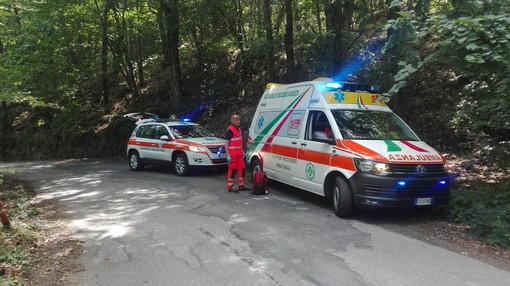 Molini di Triora: ciclista cade a Carmo Langan, intervento della Croce Verde di Arma di Taggia, richiesto l’intervento dell’elicottero