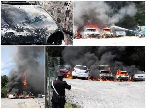 Taggia: incendio alle auto della Comauto, si parla di cause accidentali