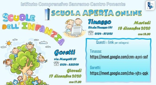 Sanremo: giovedì prossimo il 'virtual tour' per i genitori della scuola dell'infanzia 'Maria Goretti'