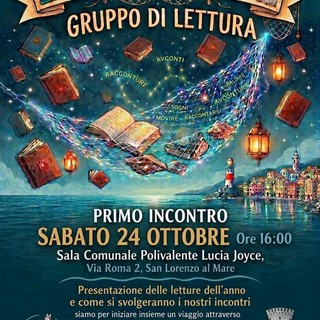 San Lorenzo al Mare: nasce “I Pescatori di Storie”, il nuovo gruppo di lettura alla Sala Polivalente Lucia Joyce San Lorenzo al Mare: nasce “I Pescatori di Storie”, il nuovo gruppo di lettura alla Sala Polivalente Lucia Joyce