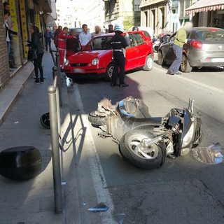 Sanremo: auto urta scooter in via Volta, mobilitazione di soccorsi ma nessun ferito