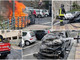 Sanremo: auto prende fuoco in un posteggio, intervento dei vigili del fuoco