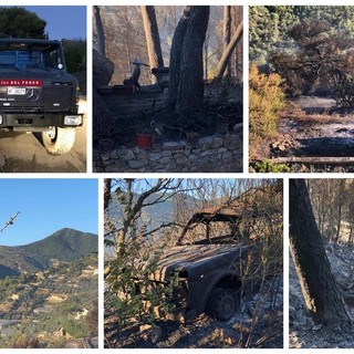 Bordighera: notte con la paura del fuoco per i 30 residenti di Madonna della Neve, dopo l'incendio di ieri