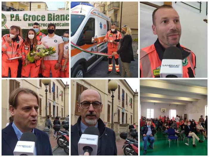Imperia: la Croce Bianca inaugura i nuovi mezzi, Trincheri: "Dopo sette anni lascio la presidenza, bello terminare con una festa" (foto e video)