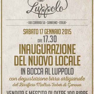 Sanremo: il 17 gennaio si terrà l'inaugurazione di "In bocca al luppolo", il primo beershop della provincia Sanremo: il 17 gennaio si terrà l'inaugurazione di "In bocca al luppolo", il primo beershop della provincia