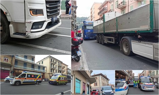 Vallecrosia, scontro moto-camion in via Colonnello Aprosio: traffico in tilt (Foto) Vallecrosia, scontro moto-camion in via Colonnello Aprosio: traffico in tilt (Foto)