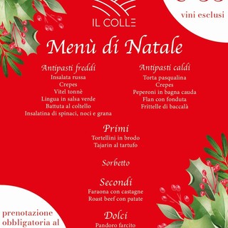 L'albergo ristorante Il Colle a Nava è pronto a festeggiare il Natale
