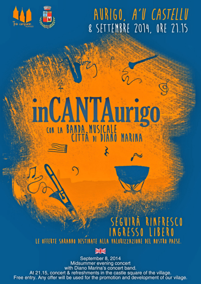 Aurigo: lunedì sera concerto della banda musicale città di Diano Marina