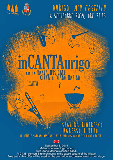 Aurigo: lunedì sera concerto della banda musicale città di Diano Marina Aurigo: lunedì sera concerto della banda musicale città di Diano Marina