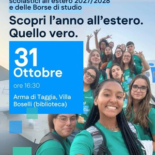 Arma di Taggia, Intercultura presenta a Villa Boselli le opportunità di studio all'estero per l'anno scolastico 2027/2028 Arma di Taggia, Intercultura presenta a Villa Boselli le opportunità di studio all'estero per l'anno scolastico 2027/2028