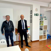 Incontro tra Alessandro Mager e Giacomo “Mino” Casagrande a Taggia, presso l’associazione “La Casa Grande di Giz”.