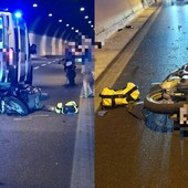 Incidente sull'Aurelia bis, moto tampona un'auto nella galleria di Poggio: motociclista ferito Incidente sull'Aurelia bis, moto tampona un'auto nella galleria di Poggio: motociclista ferito