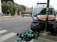 Imperia: grave incidente tra un'ambulanza e un'auto al semaforo di viale Matteotti, gravi due militi (Foto)
