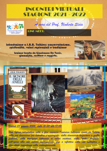 Domani, terzo incontro virtuale all'Istituto Ruffini-Aicardi: 'Tolkien e la sua opera'