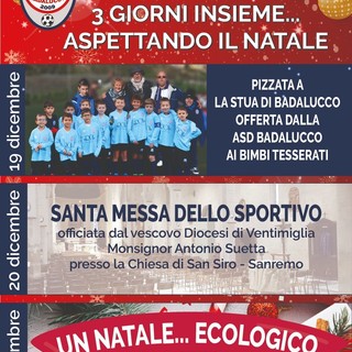 Da giovedì tre giorni di festeggiamenti insieme alla ASD Badalucco in attesa del Natale Da giovedì tre giorni di festeggiamenti insieme alla ASD Badalucco in attesa del Natale