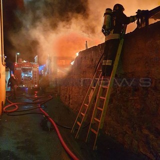 L'incendio di mercoledì notte in via Nervia