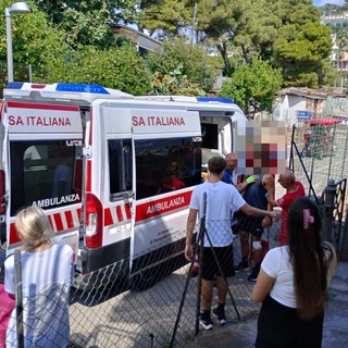 Bussana, ragazzo ferito lungo la ciclabile: interviene il 118 (Foto)