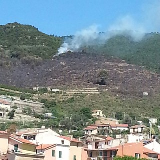 Sanremo: ancora fiamme a Coldirodi, ha ripreso l'incendio in località Crocetta (video)