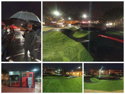 Imperia: inaugurata la pista di pump track al parco di Castelvecchio, Scajola: "Rione un tempo degradato, oggi sta crescendo" (foto e video)
