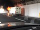 Ventimiglia: incendio di un furgone sull'Autostrada, intervento dei Vigili del Fuoco Ventimiglia: incendio di un furgone sull'Autostrada, intervento dei Vigili del Fuoco