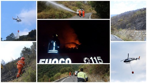 Sanremo: in fase di bonifica l'incendio in strada Monte Ortigara a Coldirodi, distrutti sei ettari di bosco Sanremo: in fase di bonifica l'incendio in strada Monte Ortigara a Coldirodi, distrutti sei ettari di bosco