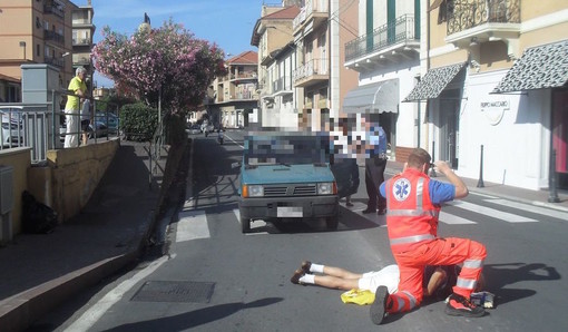 Vallecrosia: investito questa mattina un anziano che attraversava la strada, sarà operato alla gamba