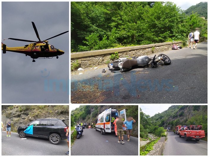 Scontro tra un'auto e una moto alle porte di Molini di Prelà: 55enne tedesco in gravi condizioni (Foto e video) Scontro tra un'auto e una moto alle porte di Molini di Prelà: 55enne tedesco in gravi condizioni (Foto e video)