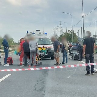 Taggia: moto contro auto sulla SP 548, ferito il sindaco di Castellaro Giuseppe Galatà