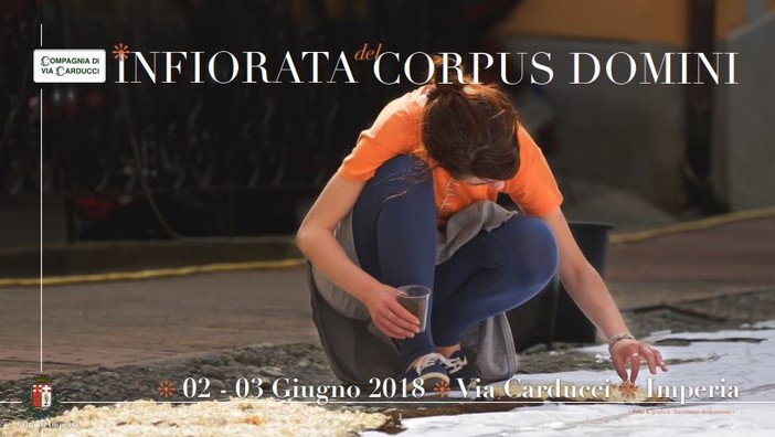 Imperia: questo fine settimana. torna l'infiorata del 'Corpus Domini di via Carducci' con una moltitudine di splenditi petali di fiori Imperia: questo fine settimana. torna l'infiorata del 'Corpus Domini di via Carducci' con una moltitudine di splenditi petali di fiori