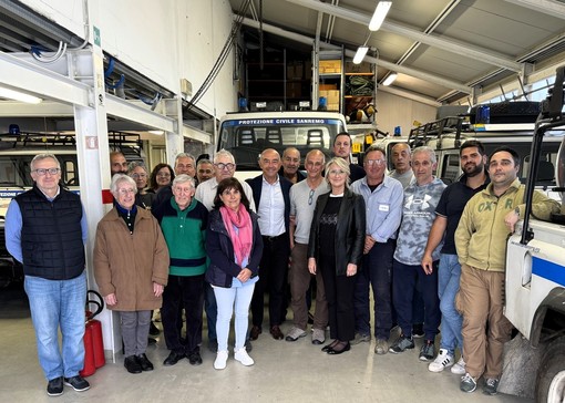 Sanremo, il candidato Mager incontra i volontari della squadra di Protezione Civile e Antincendio boschivo
