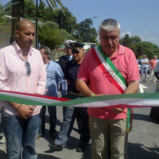 Diano Marina: il sindaco Chiappori ha inaugurato stamane il parcheggio all'Incompiuta