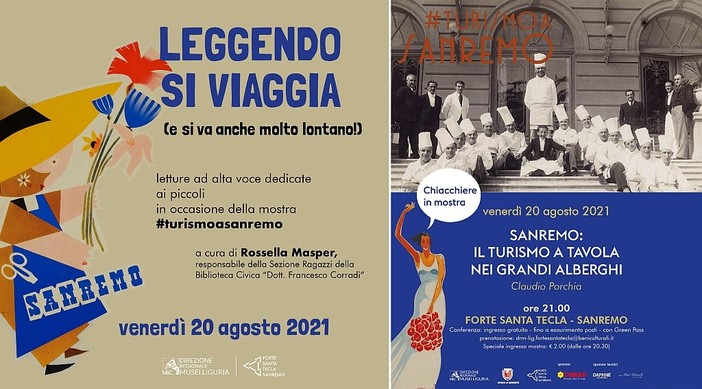 Sanremo: doppio appuntamento a Santa Tecla in occasione mostra #turismoasanremo Sanremo: doppio appuntamento a Santa Tecla in occasione mostra #turismoasanremo