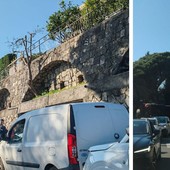 Bordighera, tamponamento a catena in via Cesare Augusto (Foto)