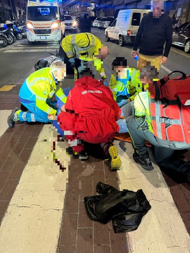 Sanremo: pedone investito da uno scooter in via Pietro Agosti. Trasportato al Ps