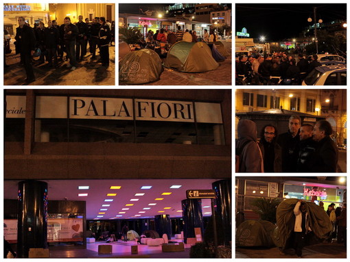 Sanremo: i filo-indignados lasciano piazza Colombo dopo 6 ore di protesta, ma guadagnano una notte al Palafiori