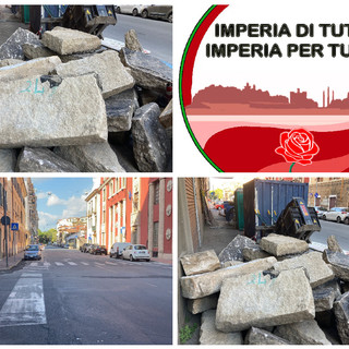 In via Schiva riemergono le 'basole', 'Imperia di tutti': “Pezzo di storia della città, siano catalogate come quelle di via Cascione”(foto)