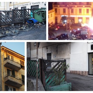 Sanremo: incendio nella notte in piazza Eroi, bruciati alcuni bidoni. Un imprenditore esprime sconforto per la situazione Sanremo: incendio nella notte in piazza Eroi, bruciati alcuni bidoni. Un imprenditore esprime sconforto per la situazione