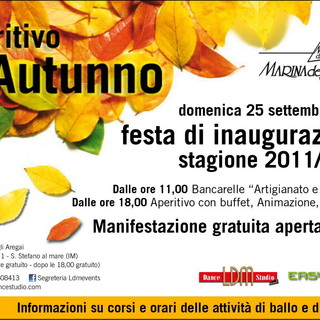 Santo Stefano al Mare: domenica 25, 'Aperitivo d'Autunno' con presentazione corsi di ballo e fitness
